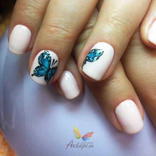 Мир насекомых - нарисуйте на ногтях яркую бабочку