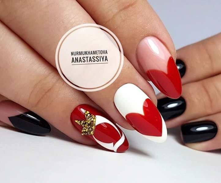 Сердечный френч: 18 креативных идей для нейл-арта
