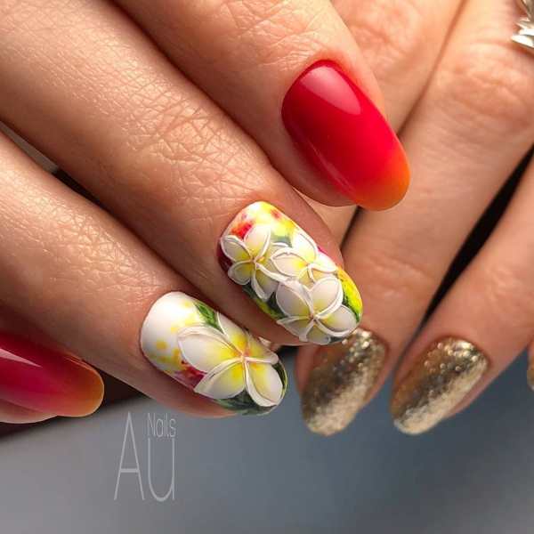 Шафрановый нейл-арт. 35 умных идей
