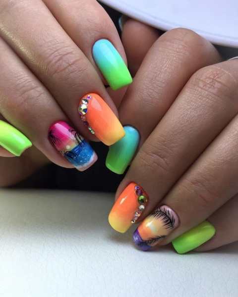 Яркие ногти летом (65 фото)
