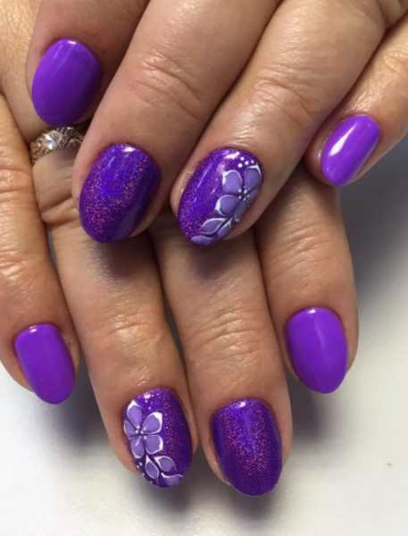 Ногти с фиолетовыми оттенками (53 изображения)
