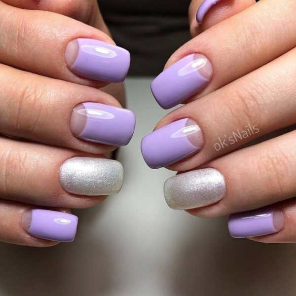 Ногти с фиолетовыми оттенками (53 изображения)