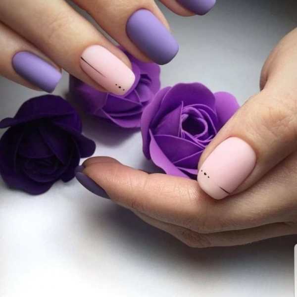 Фиолетовые ногти (53 фото)
