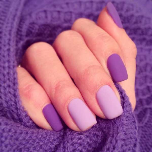 Ногти сиреневого и фиолетового цвета (54 фотографии)

